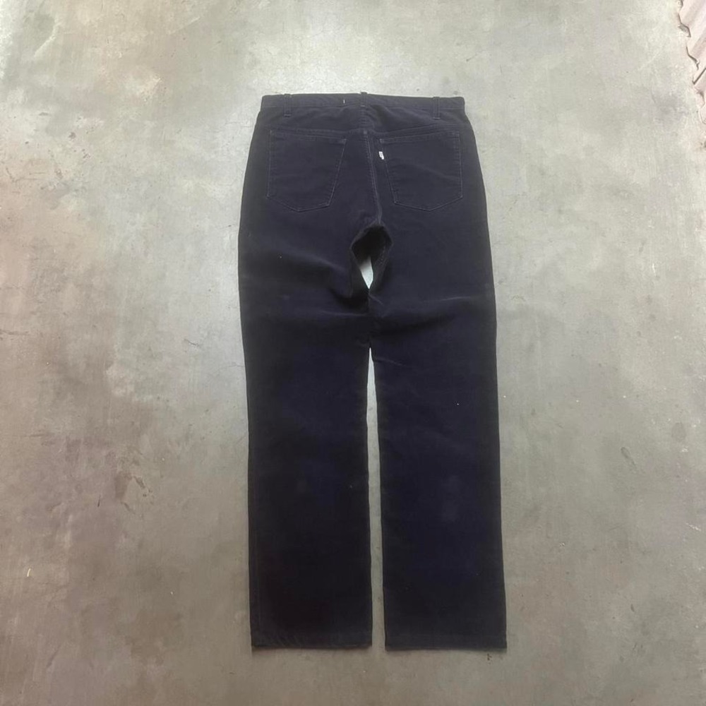 Vintage 80s 90s Levi's 519 men's navy blue straight leg corduroy pants preppy 34